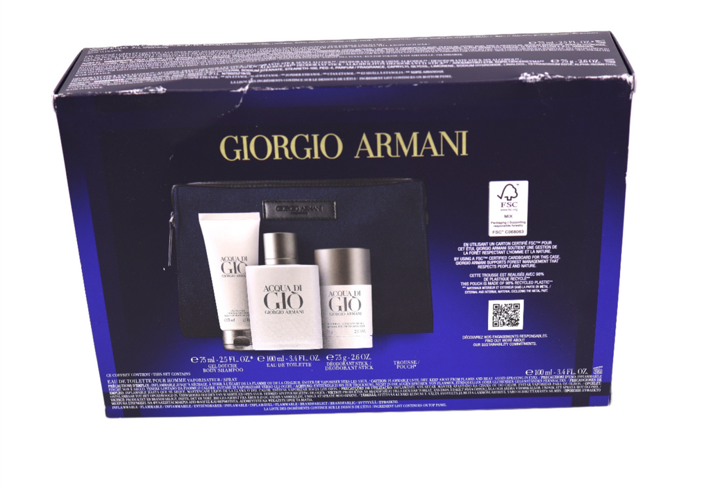 SET ACQUA DI GIO DE GIORGIO ARMANI 4PC.