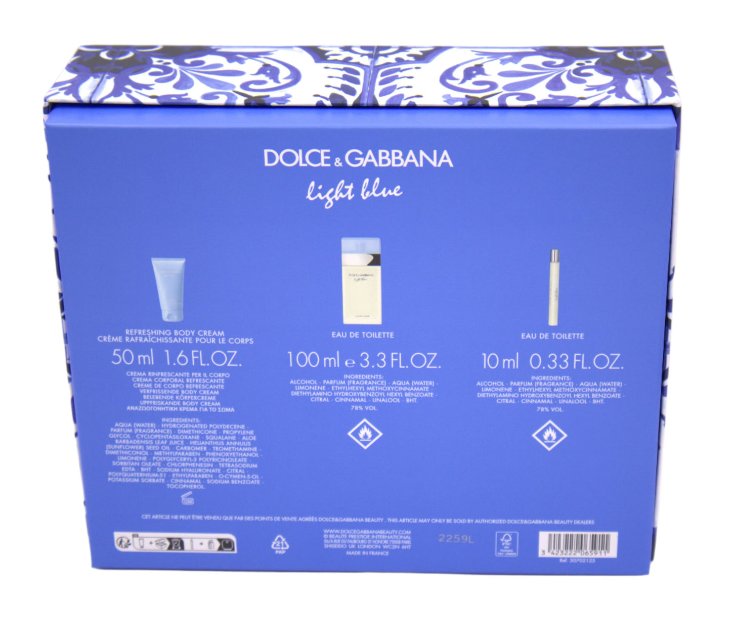 Dolce Gabbana Light Blue 3 Pc. Set